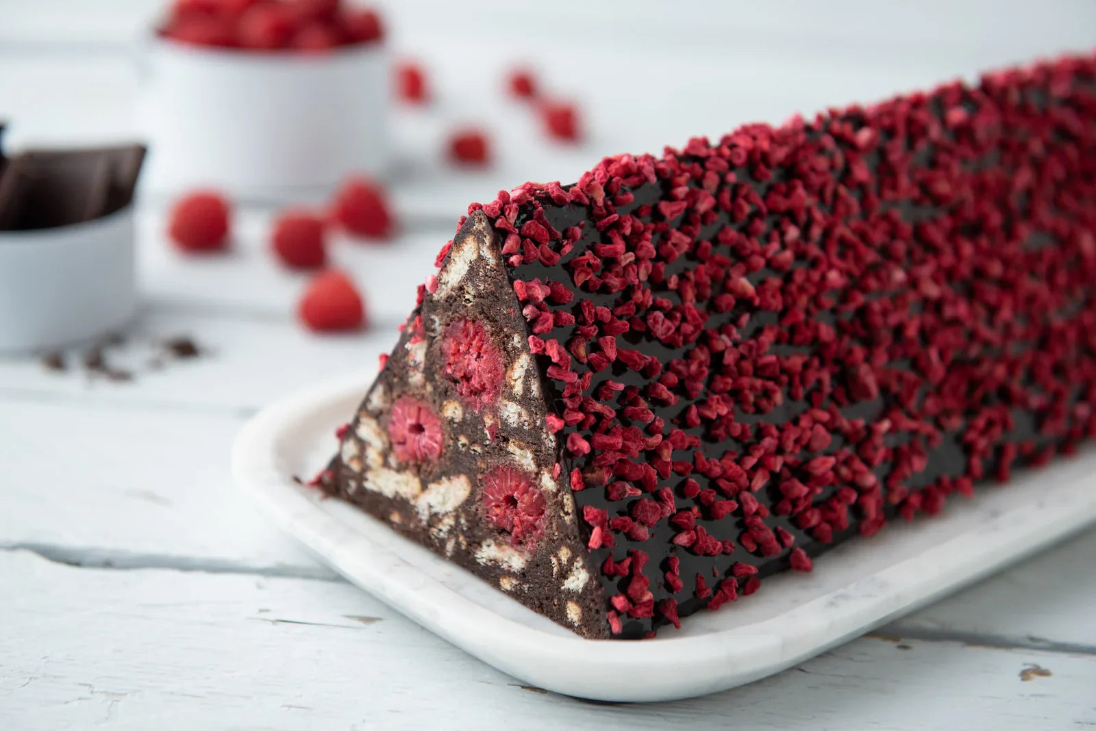 Raspberry Mosaic Cake