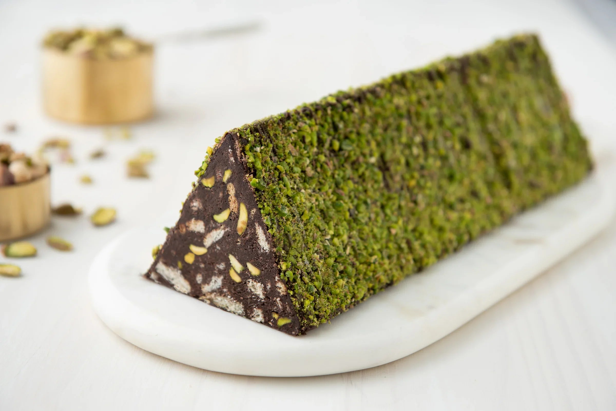 Pistachio Mosaic Cake