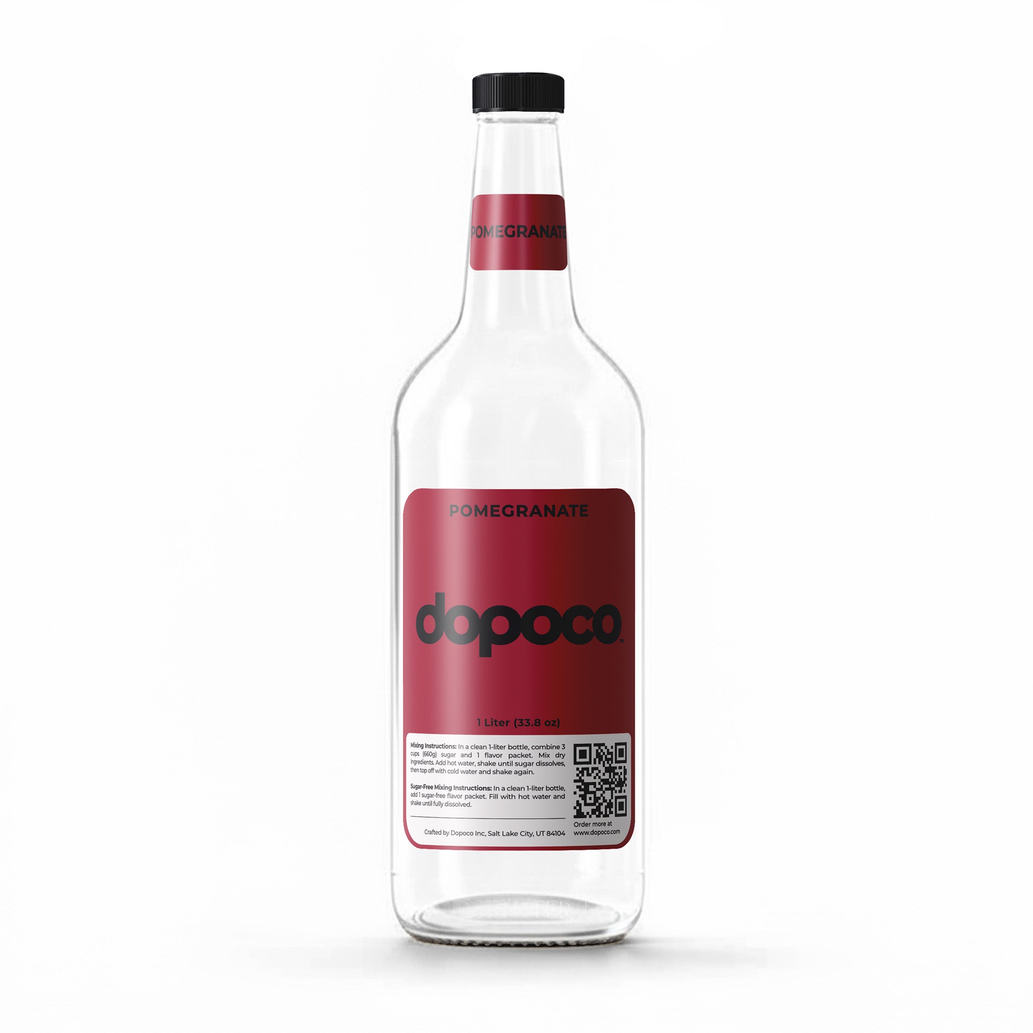 Glass Bottle - 1 Labeled Bottle with Cap