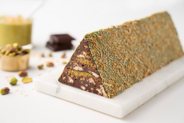 Dubai Chocolate Mosaic Cake