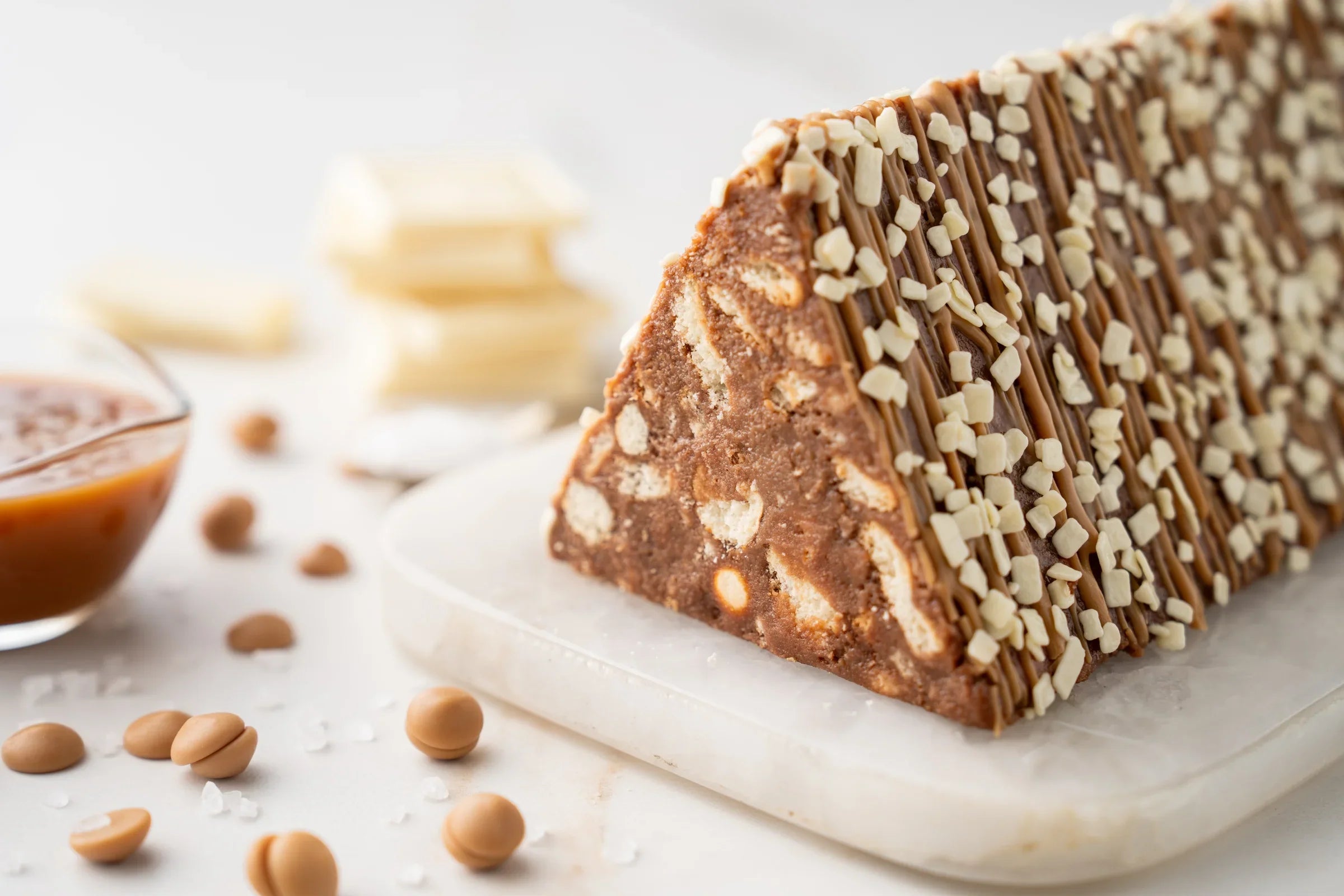 Salted Caramel Mosaic Cake