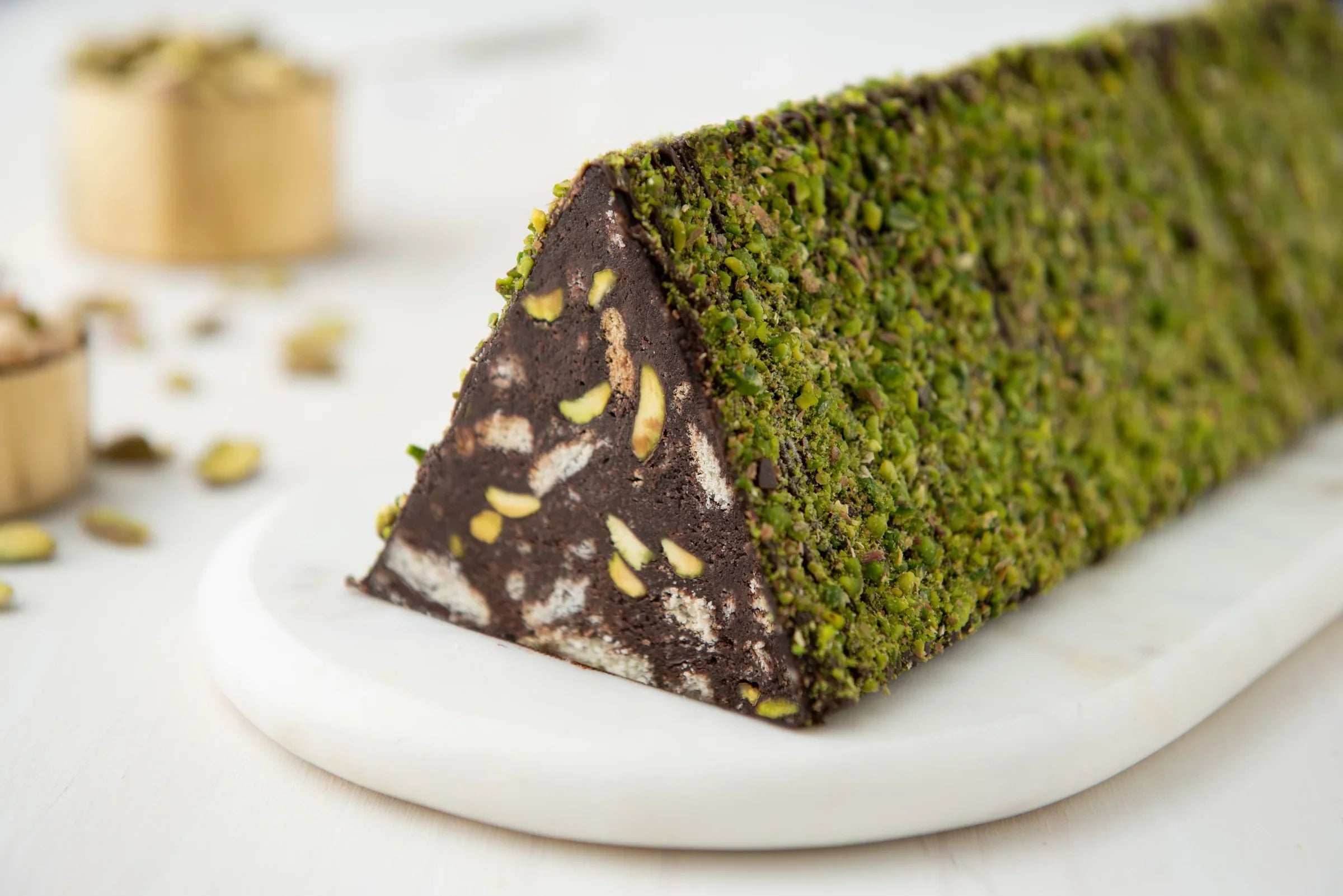 Pistachio Mosaic Cake