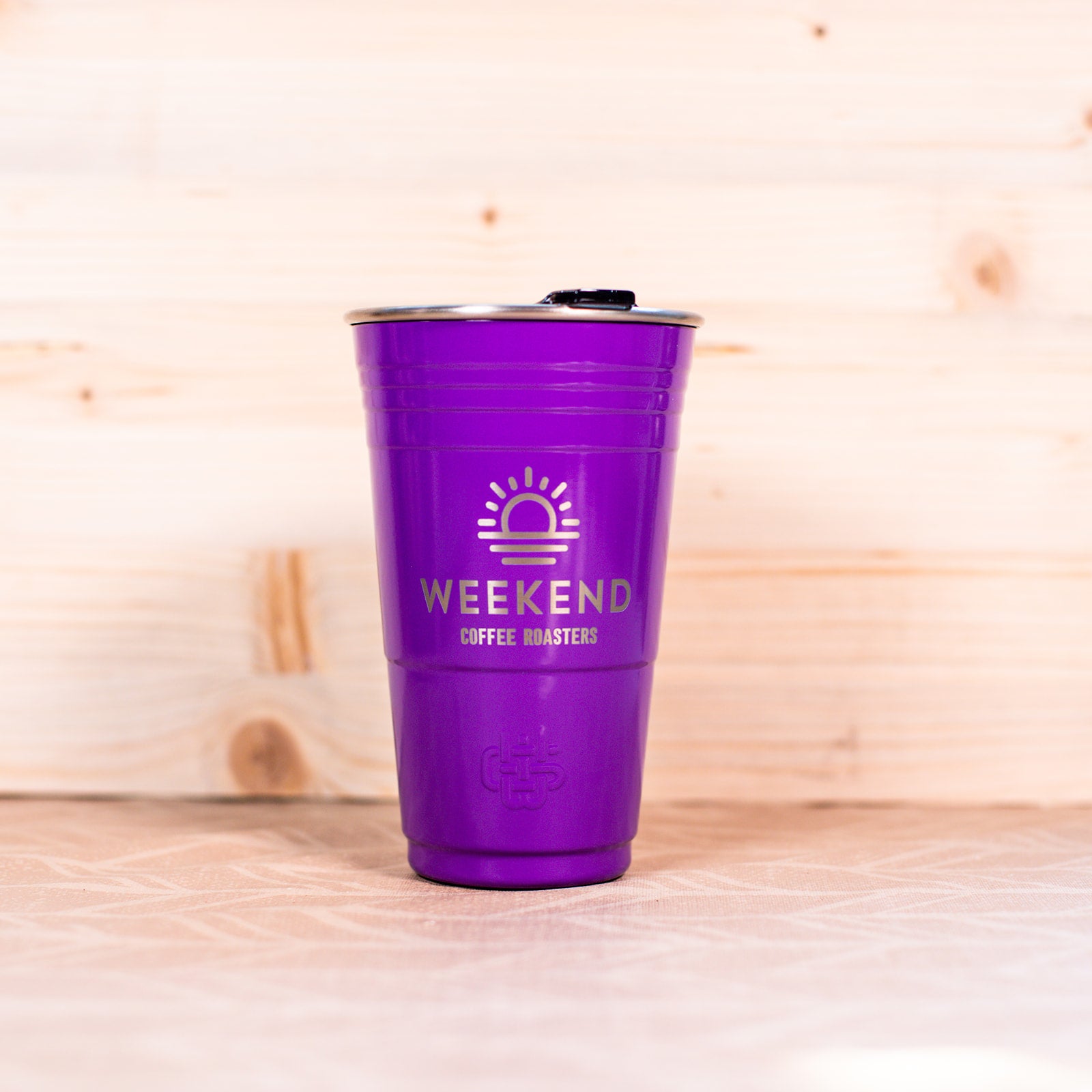 Purple Wax 16 oz Cup